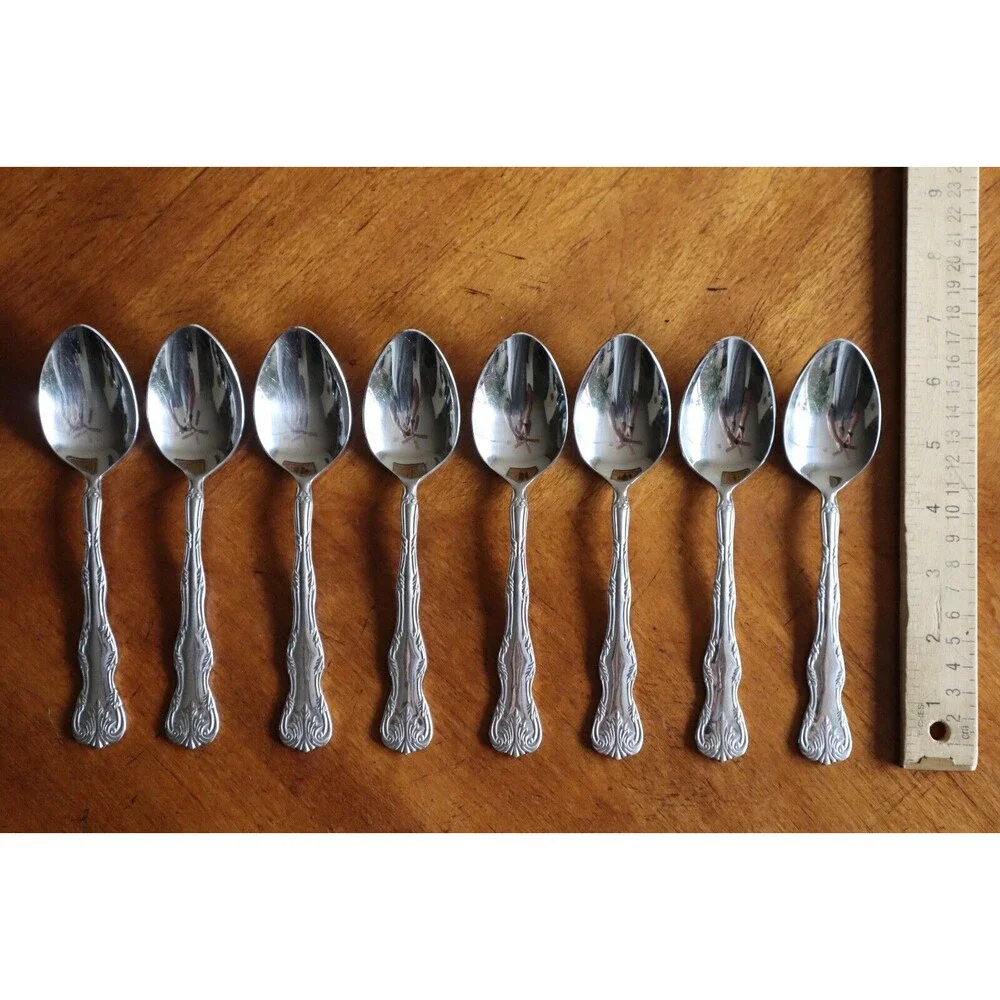 8x Teaspoons VICTORIA Reed & Barton Select 18/10 Glossy Stainless China 6.5